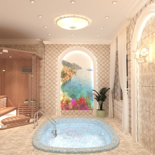 Дизайн зоны барбекю, басена