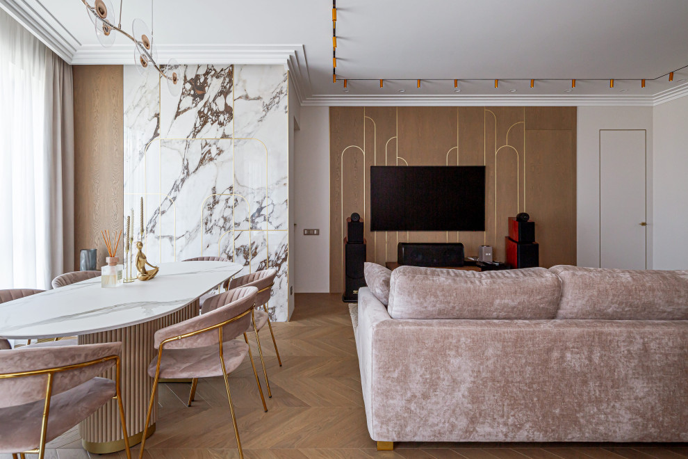 Реализованный дизайн проект четырехкомнатной квартиры 112 кв. м.