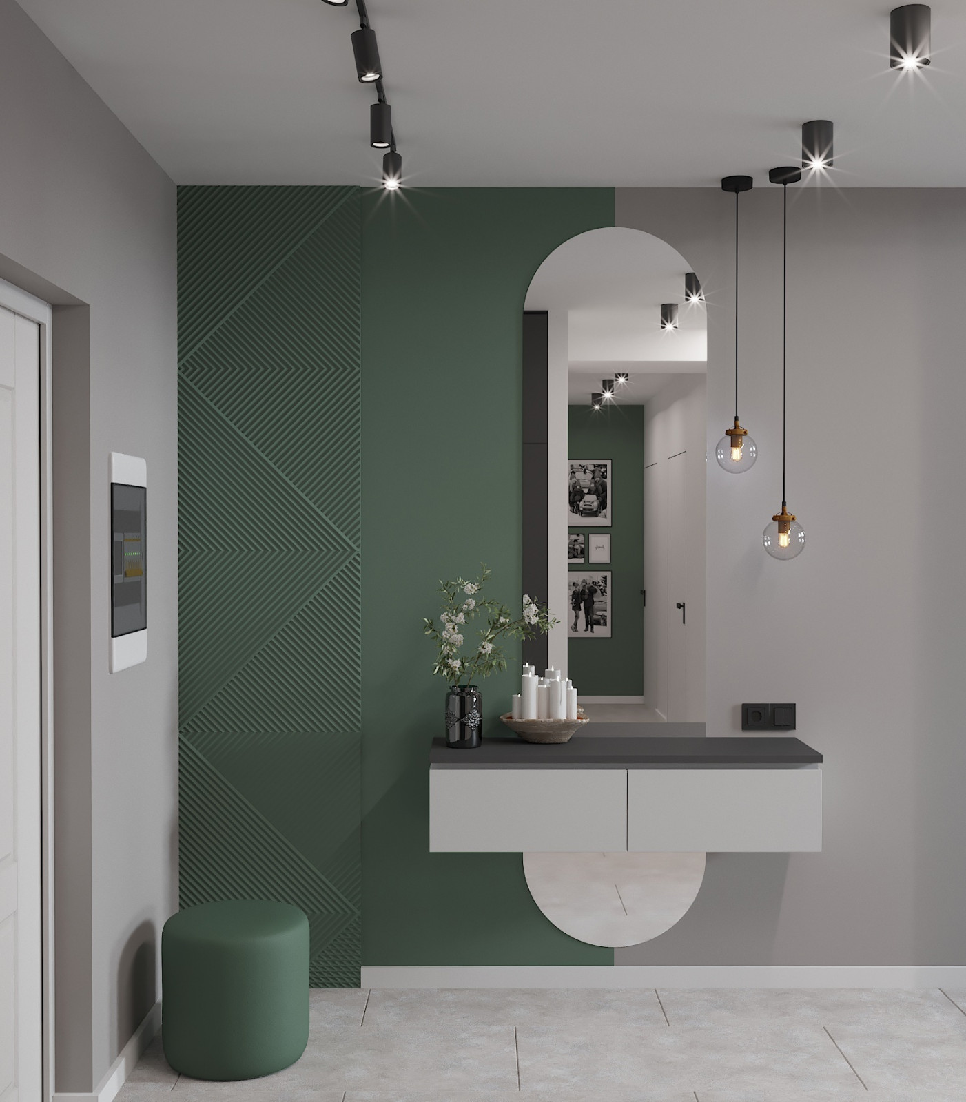 Дизайн-проект двухуровневой квартиры, площадью 98,6 м2 в г. Томск, Северный парк