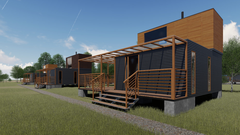 База отдыха из морских контейнеров на мысе Лазарева