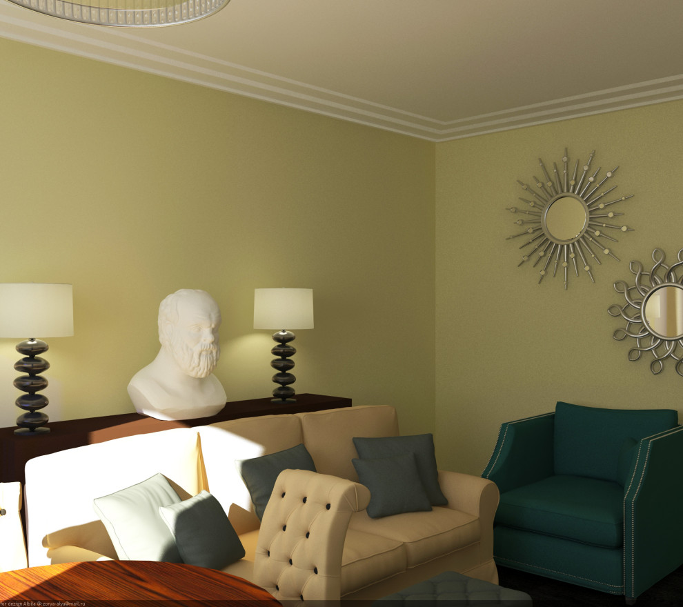 Проект гостиной в малогабаритной квартире г. Домодедово