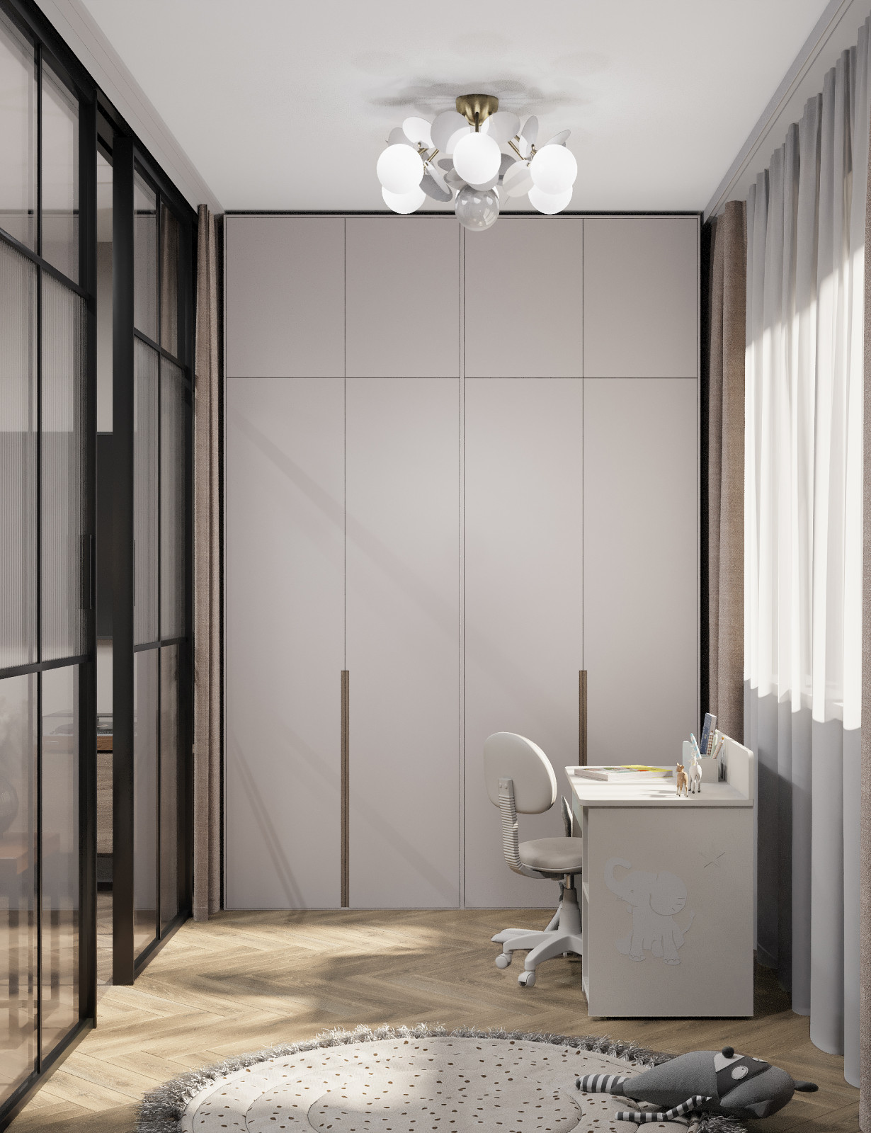 Интерьер современной квартиры 57 м² -  стиль и удобство для семьи