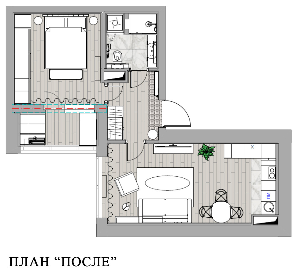 Houzz тур: 49 кв.м — квартира, наполненная цветом