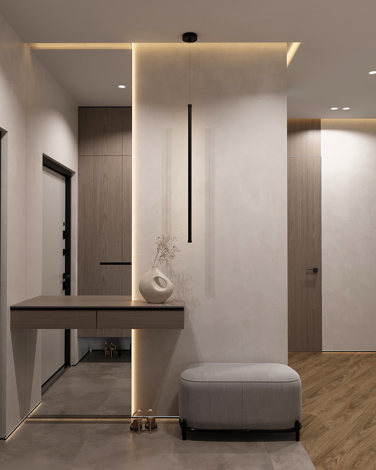 Евродвушка в жк Ilove 78м2 минимализм с элементами ваби-саби