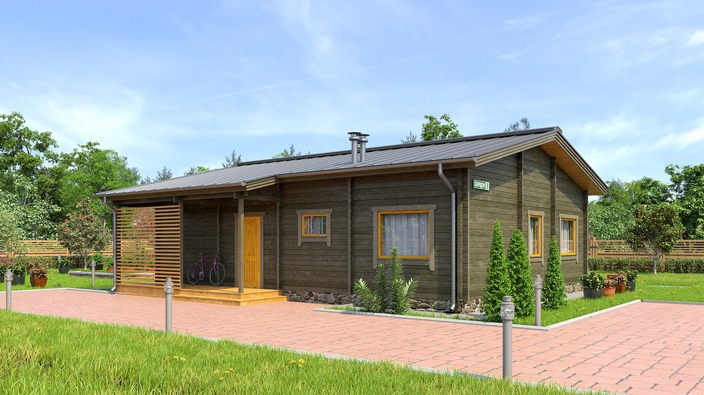 Обложка проекта: Дом из клеёного бруса сезонного проживания "Базис 2"