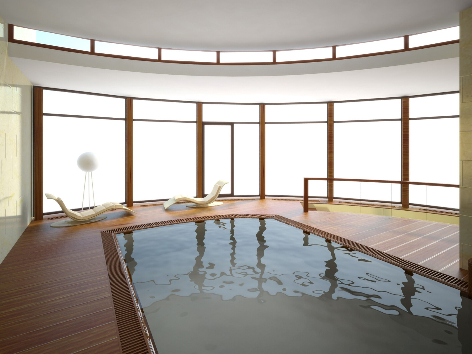 House in a pine forest - the 3D view