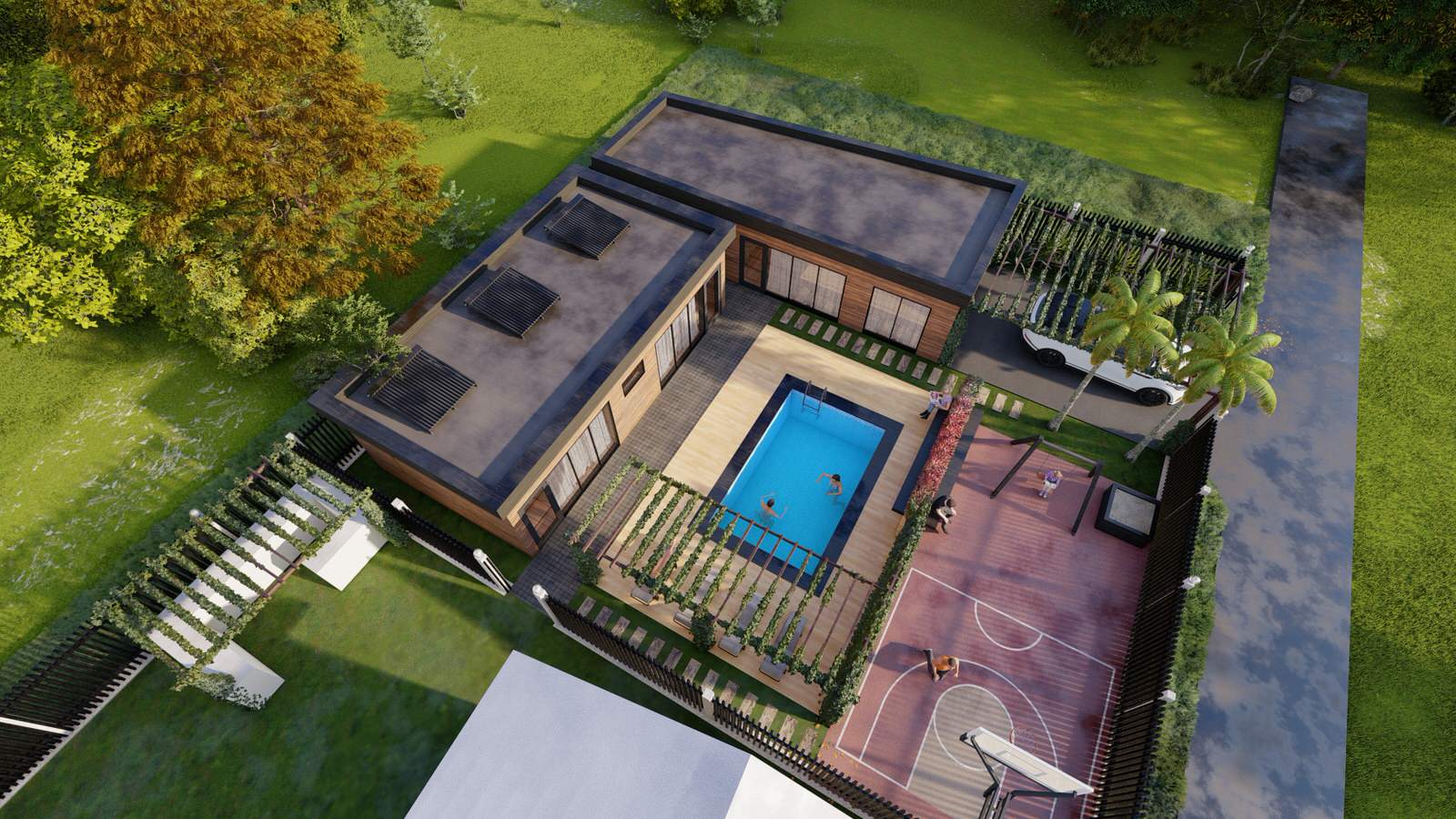 Благоустройство загородного дома (S 3,5 соток)