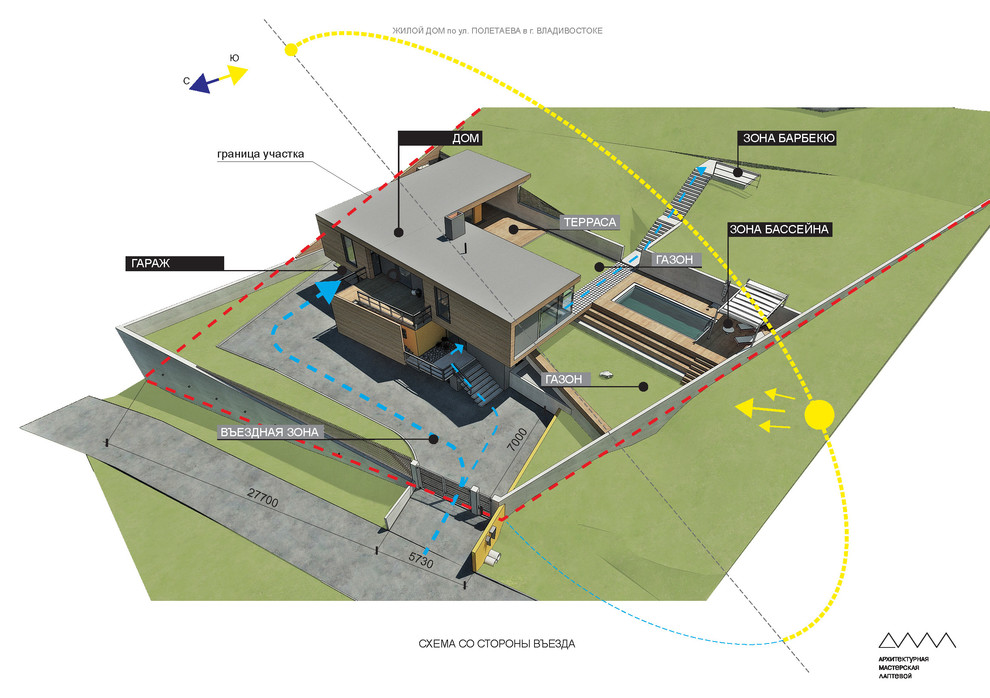 Обложка проекта: эскизный проект жилого дома во Владивостоке