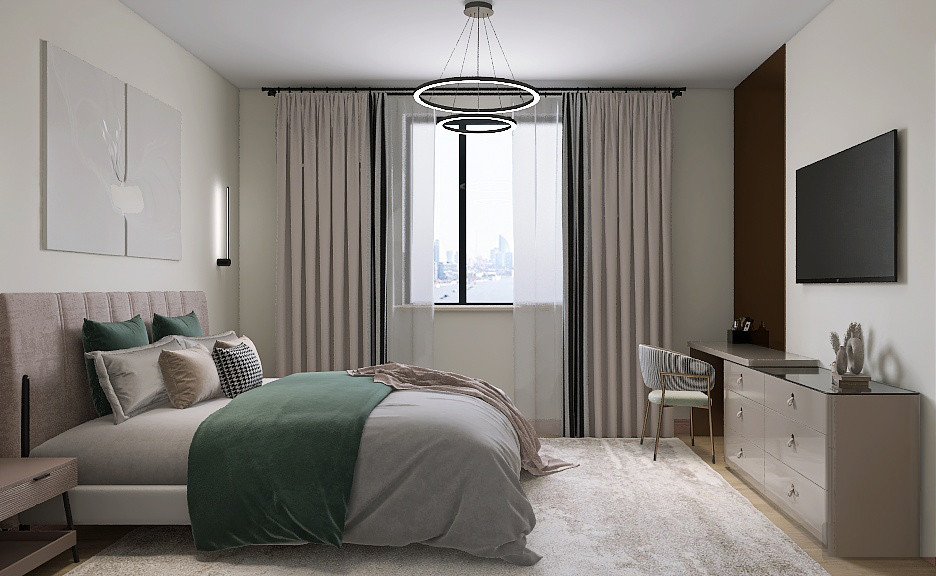 Евро-двухкомнатная "Сочный акцент"