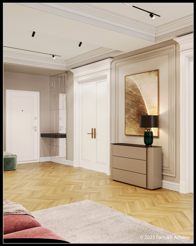 Обложка проекта: 5 комнатная квартира в неоклассическом стиле