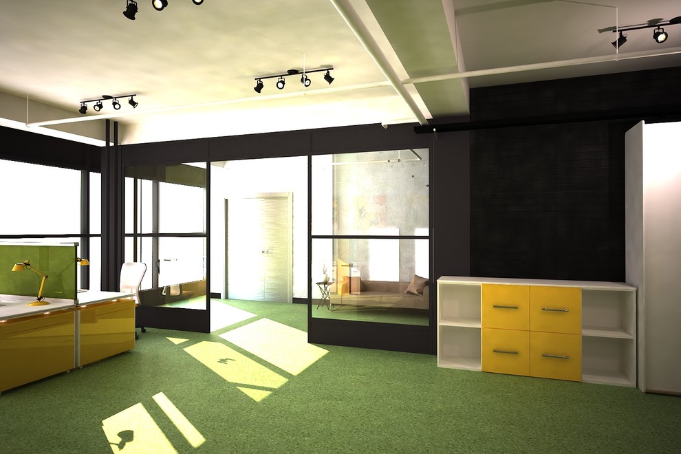 Интерьер офиса со спортзалом