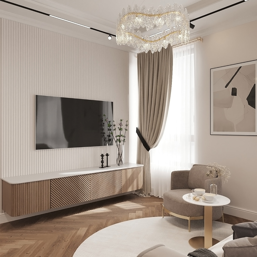 Интерьер в стиле неоклассика в РП ЗАРЕЧЬЕ 103 кв.м.