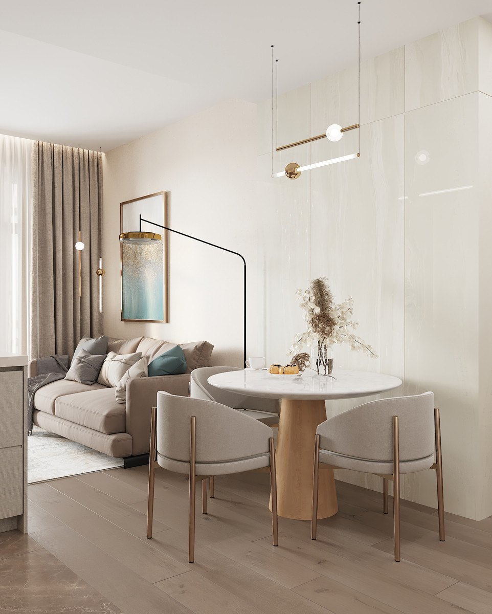 Современный дзен. ЖК Переулок Бульварный. Визуализация.