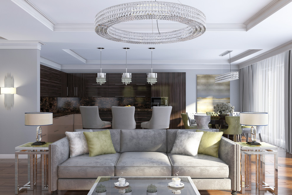 гостиная в ЖК "Кутузовская ривьера"