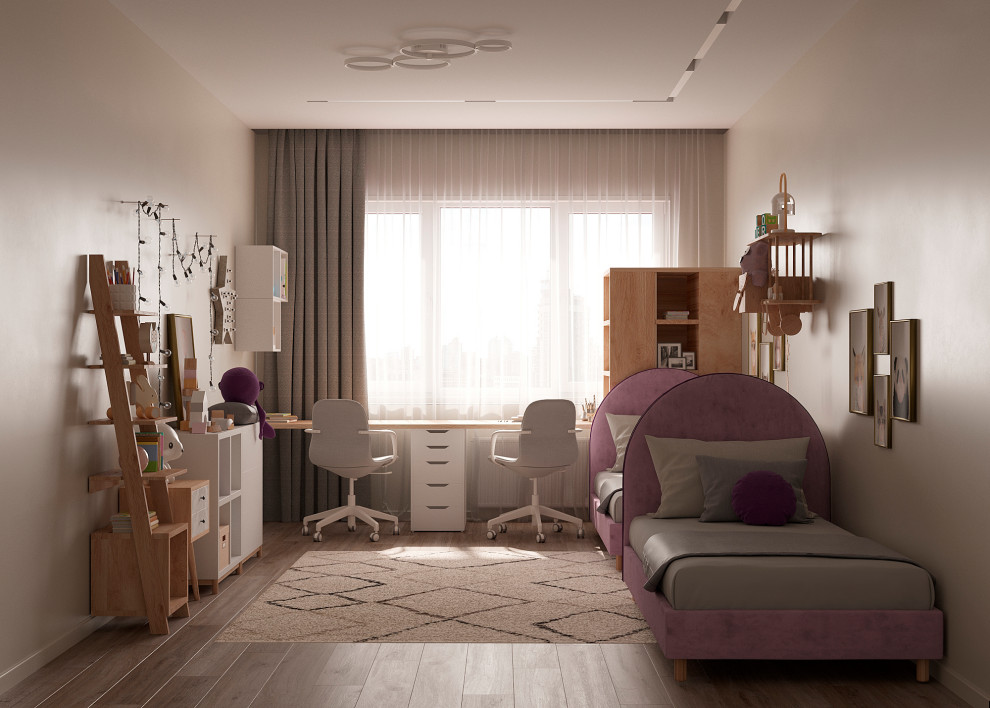 Обложка проекта: Детская для двух девочек (ЖК Familia)