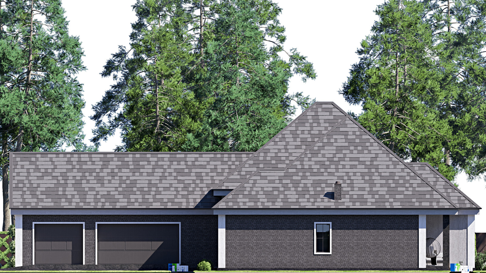 Проект одноэтажного дома 28х21м S286м2 F-17207