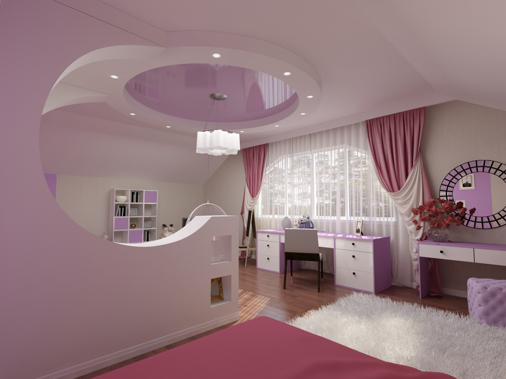 Обложка проекта: Спальня девочки в мансарде