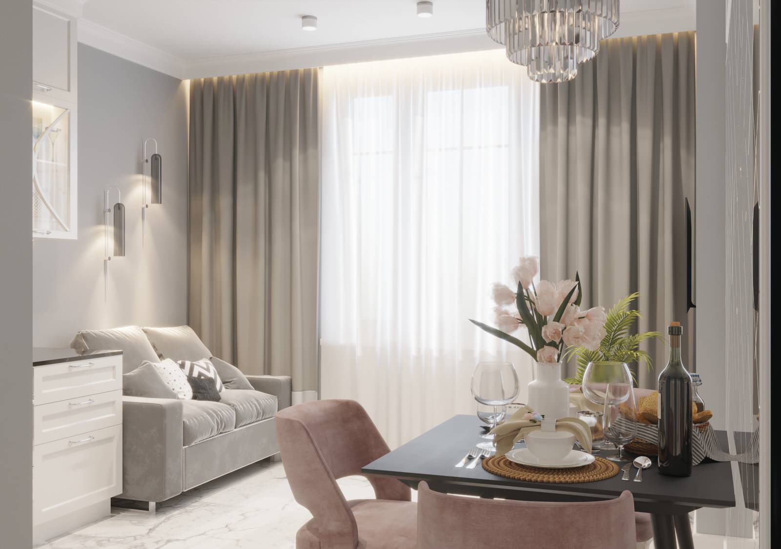 ЖК "Московский " 50м2., проект 2020г.