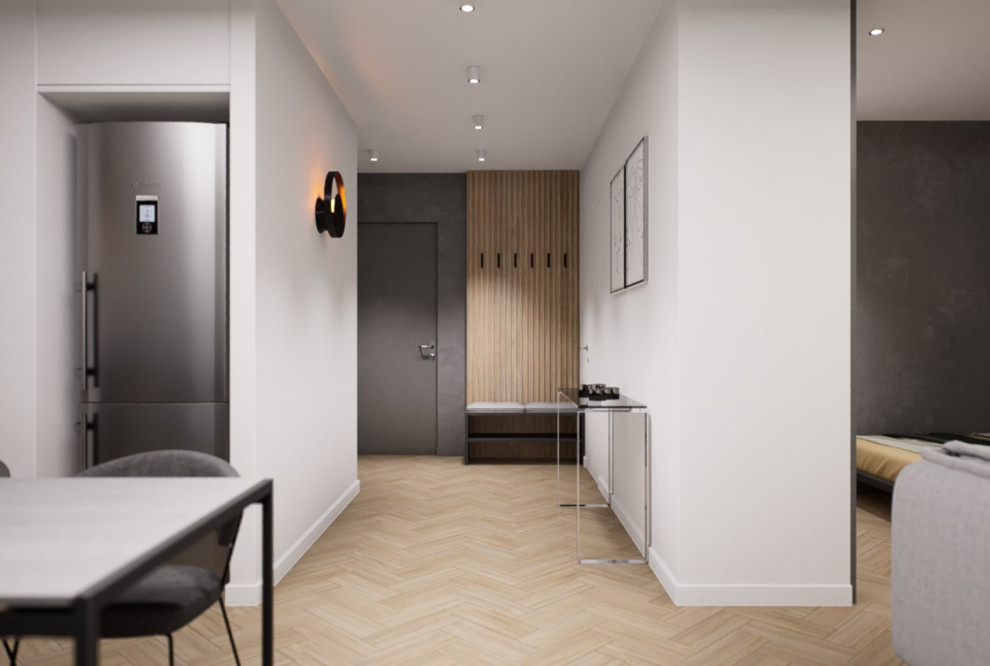 Проект интерьера квартиры со спальней-нишей