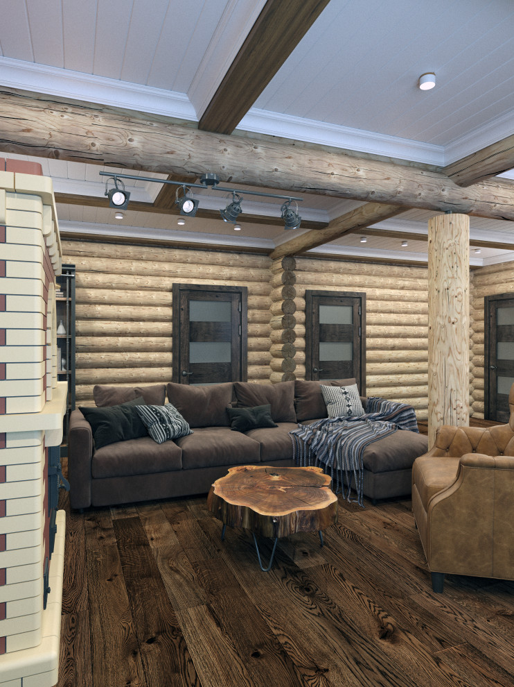 Дизайн-проект срубового дома на берегу реки Вуокса, Ленинградская область.