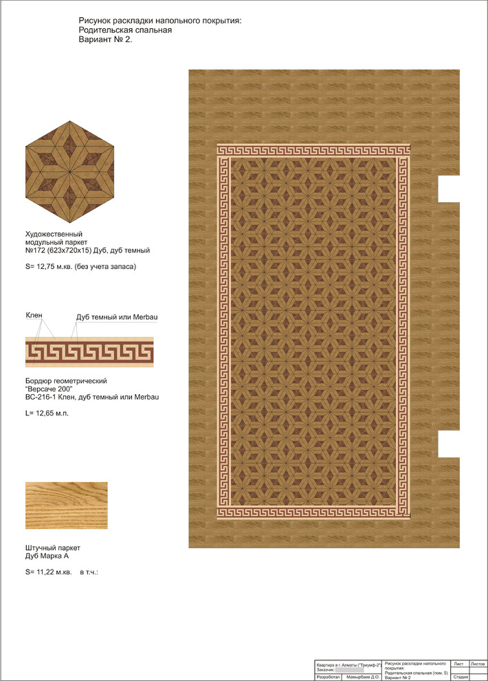 Дизайн интерьера квартиры в жилом комплексе "Триумф" г. Алматы