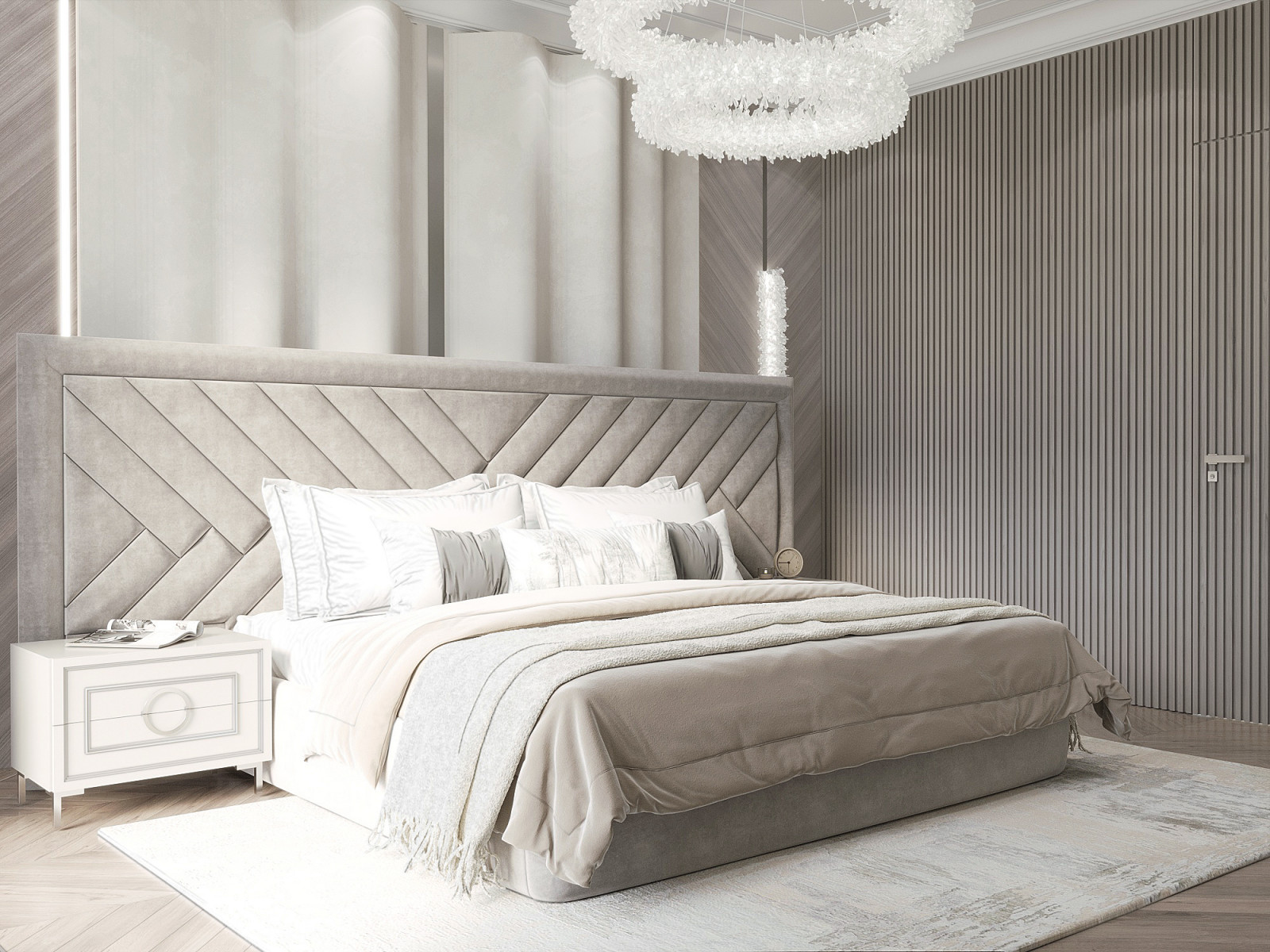 Обложка проекта: Галерея Чижова апартаменты 104 м2 спальня