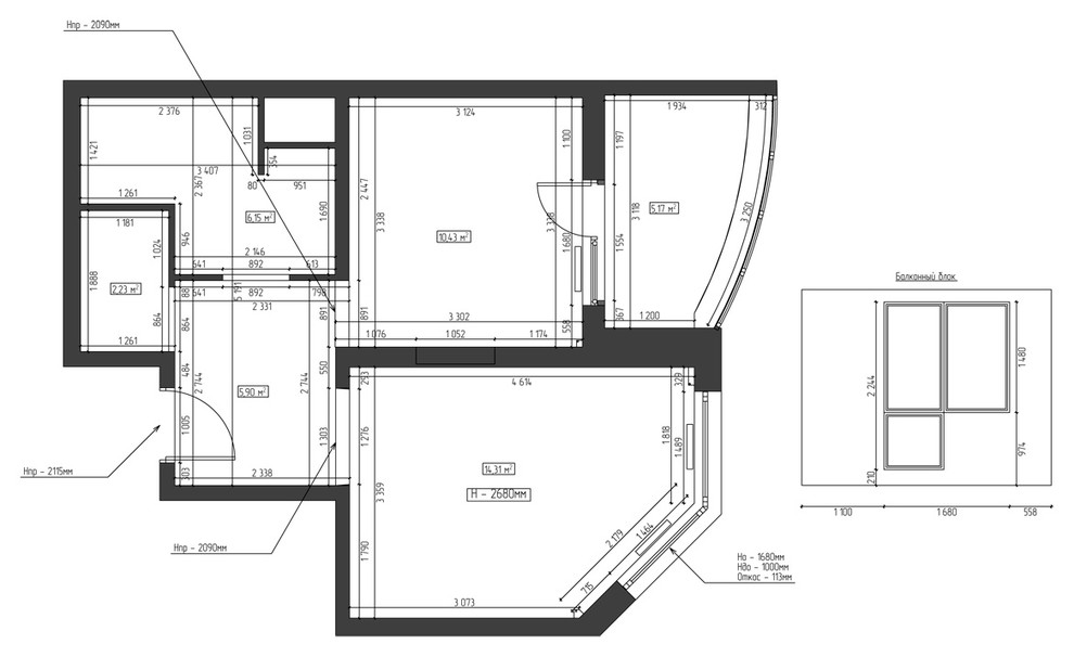 Обложка проекта: Однокомнатная квартира