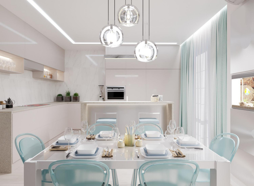 Дом 140кв.м. для взрослой пары в современном стиле с элеменами хай-тек