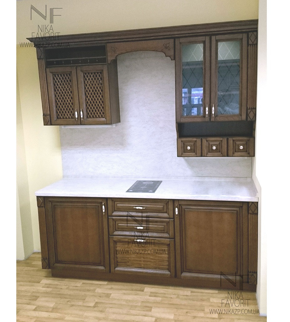 CLASSIC WOODEN KITCHEN (WALNUT COLOR)