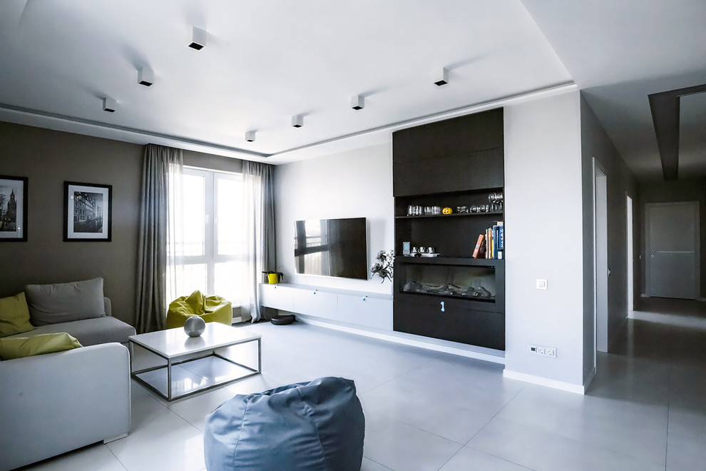 Обложка проекта: Дизайн квартиры в современном стиле с  акцентами.