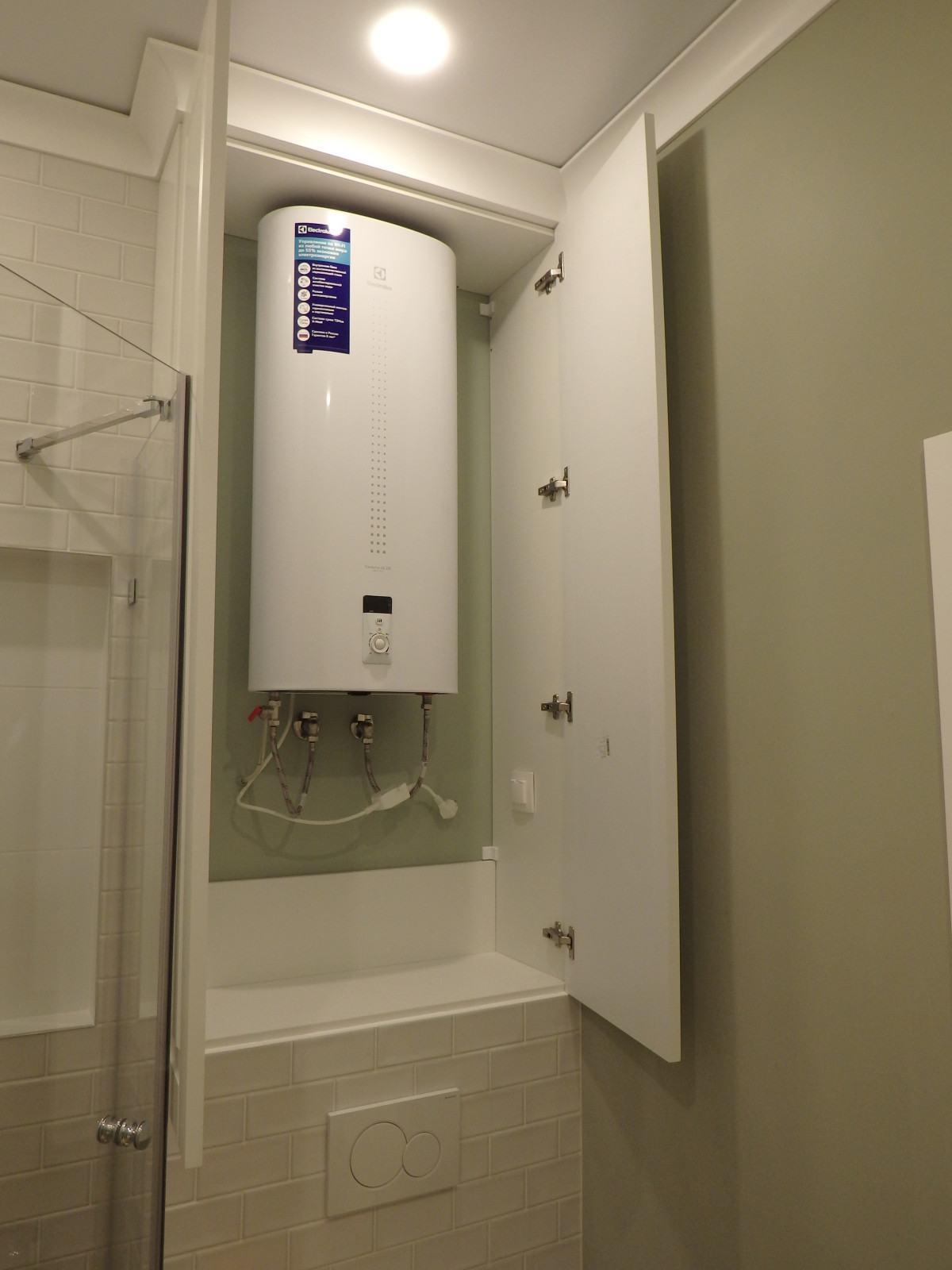 Счастье на Мичуринском - отделка санузла с душевой кабиной в новостройке