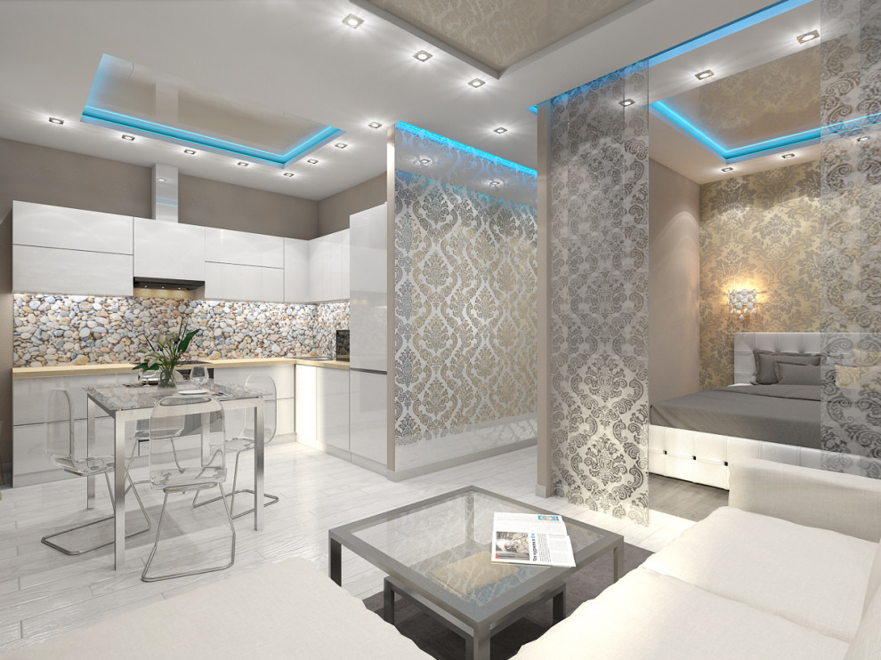 Кухня-студия в ЖК "Серебряный Берег"