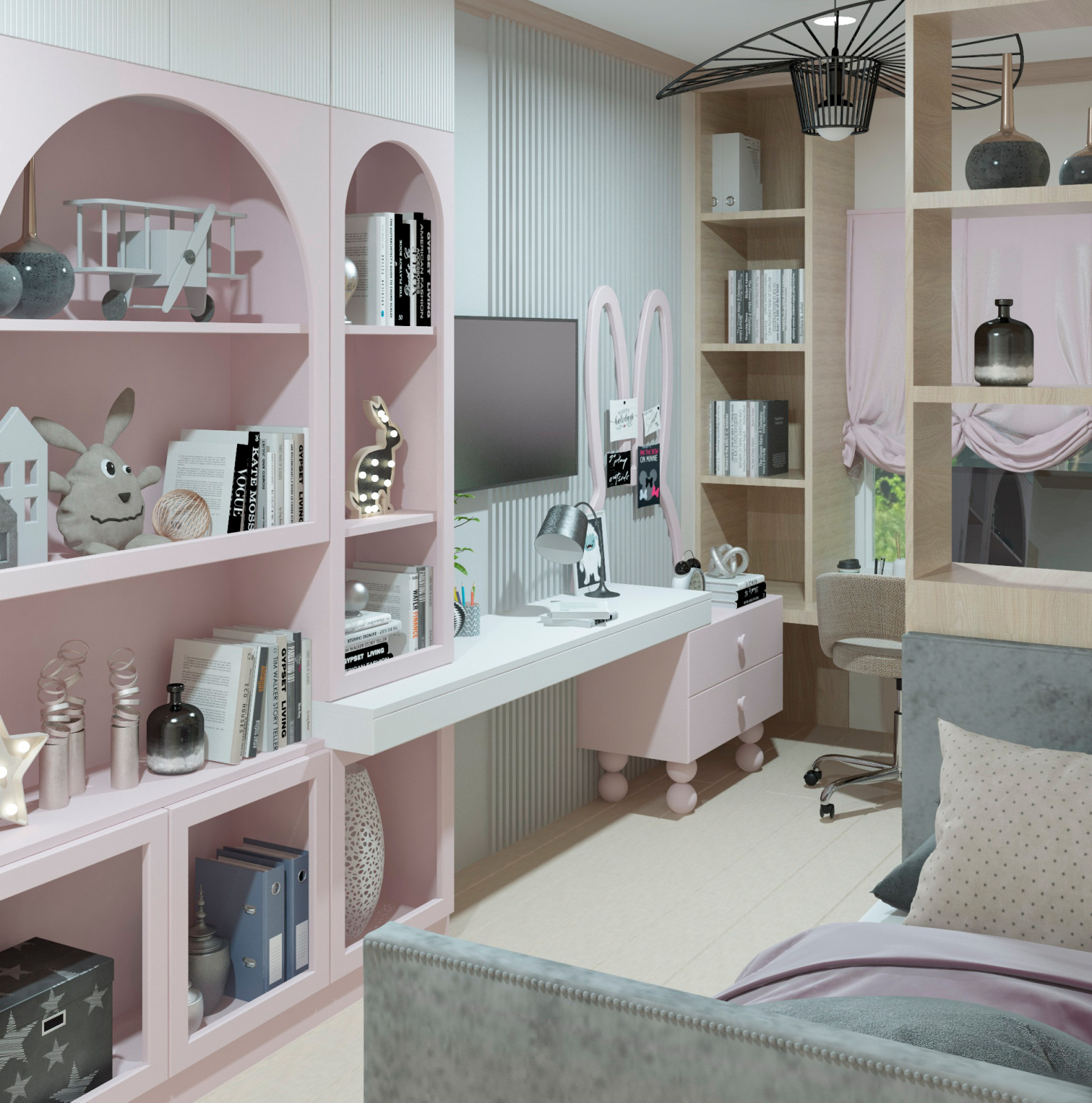 Проект квартиры для семьи с двумя девочками