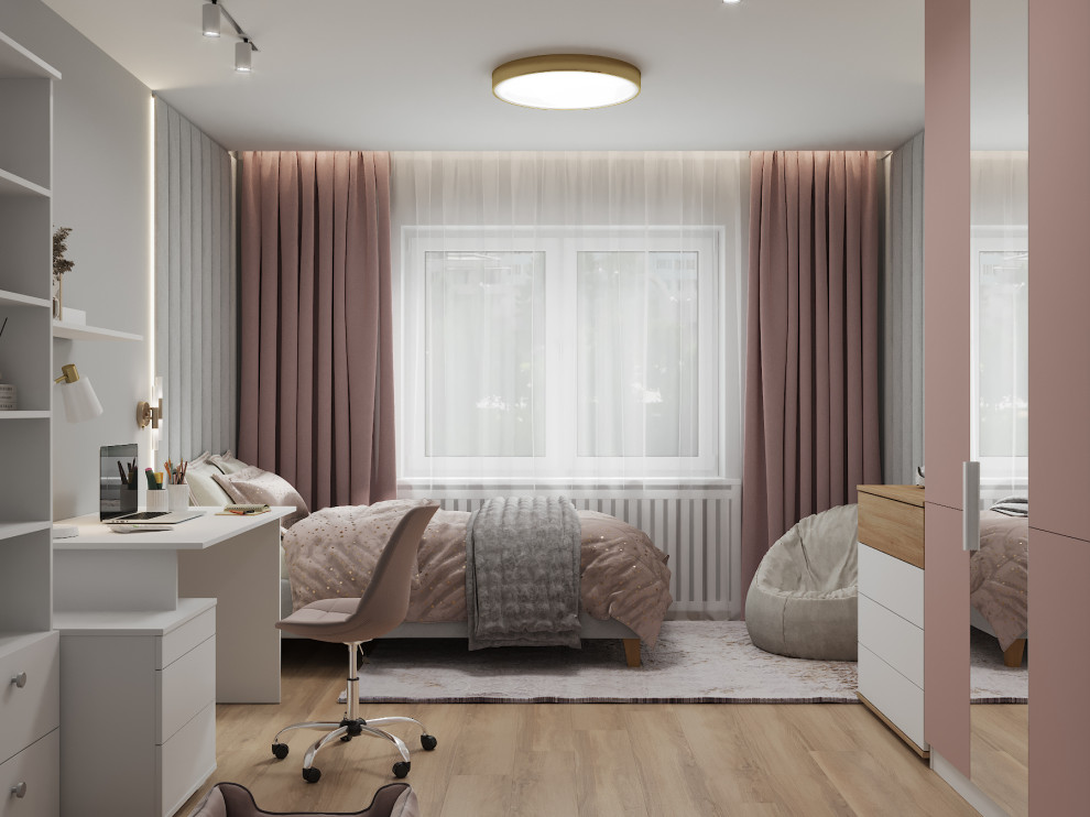 Визуализация дизайн-проекта квартиры 95 м кв, для пары с ребенком