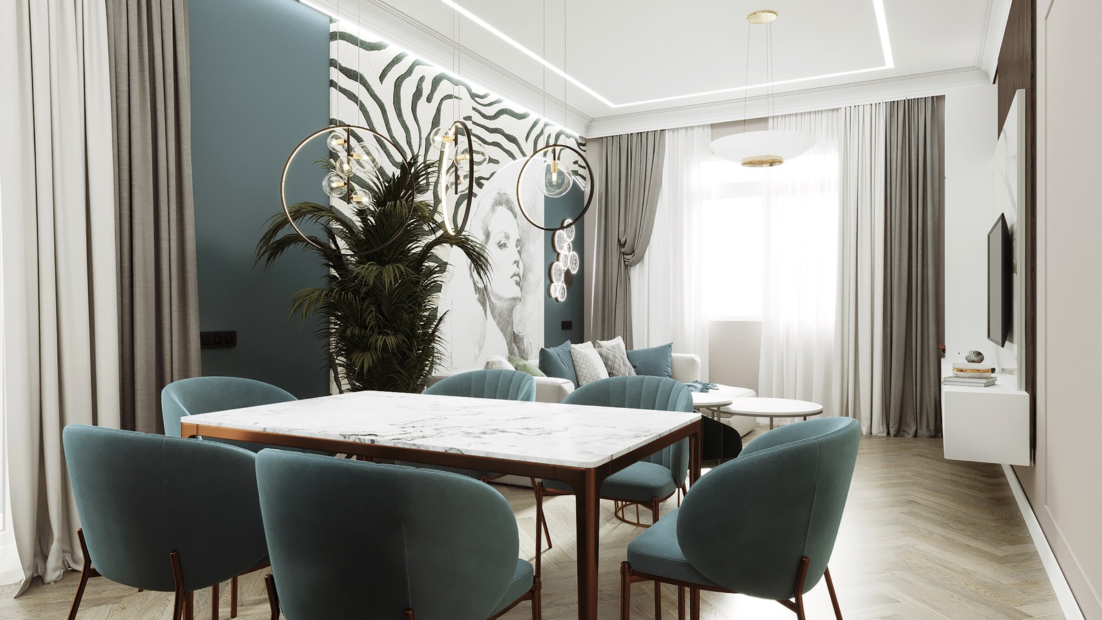 Кухня гостиная 45 кв.м.