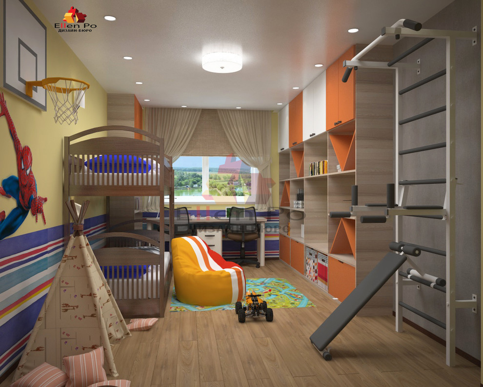 Дизайн трех-комнатной квартиры с элементами лофт и восточной культуры.