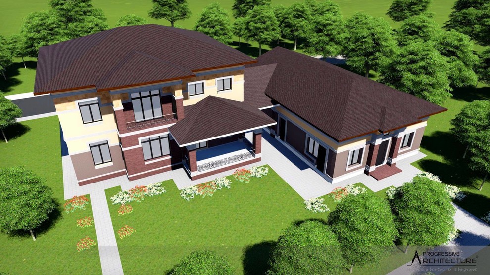 Комфортабельный двухэтажный дом с горажом