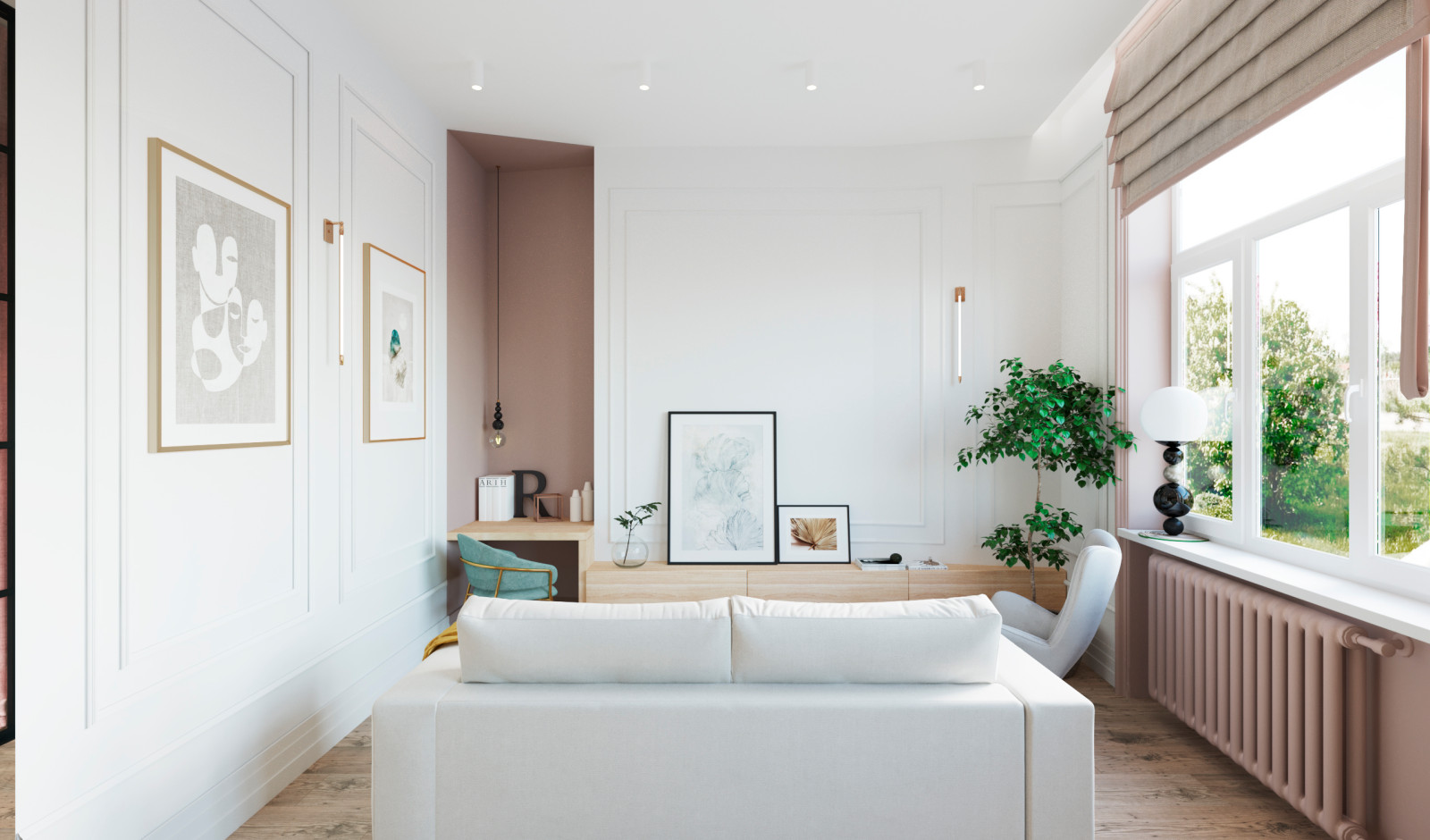 Квартира с потолками 3.4 м для молодой пары