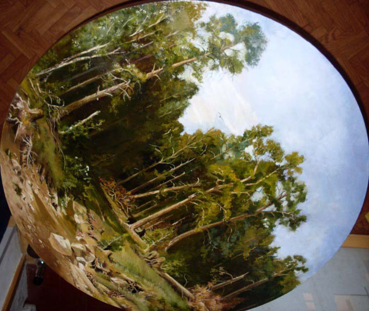 Стол с росписью