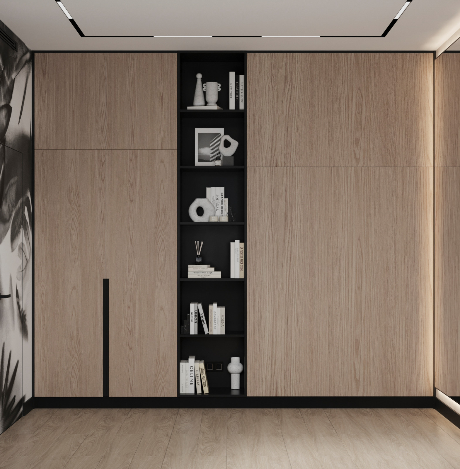 Стильный интерьер коттеджа с женской и мужской спальнями