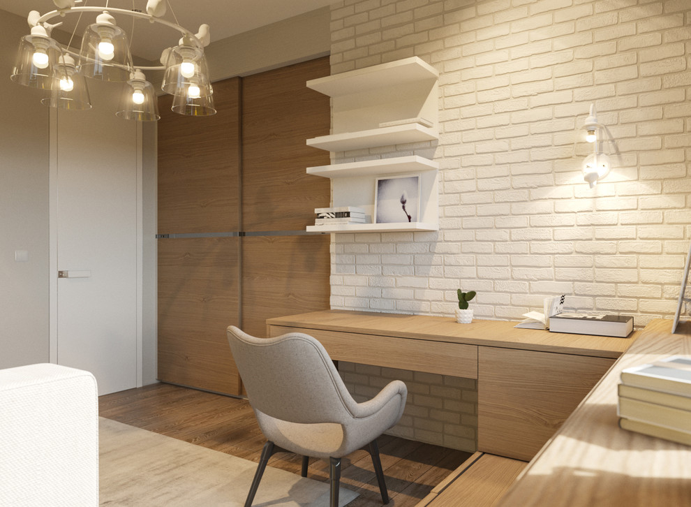 Кабинет с солнечным настроением в частном доме