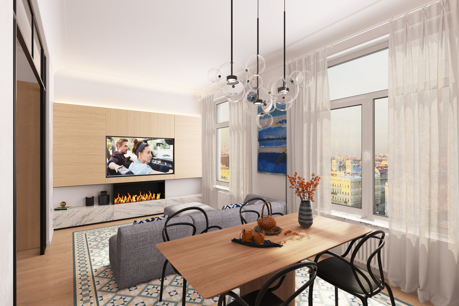 Гостиная-кухня