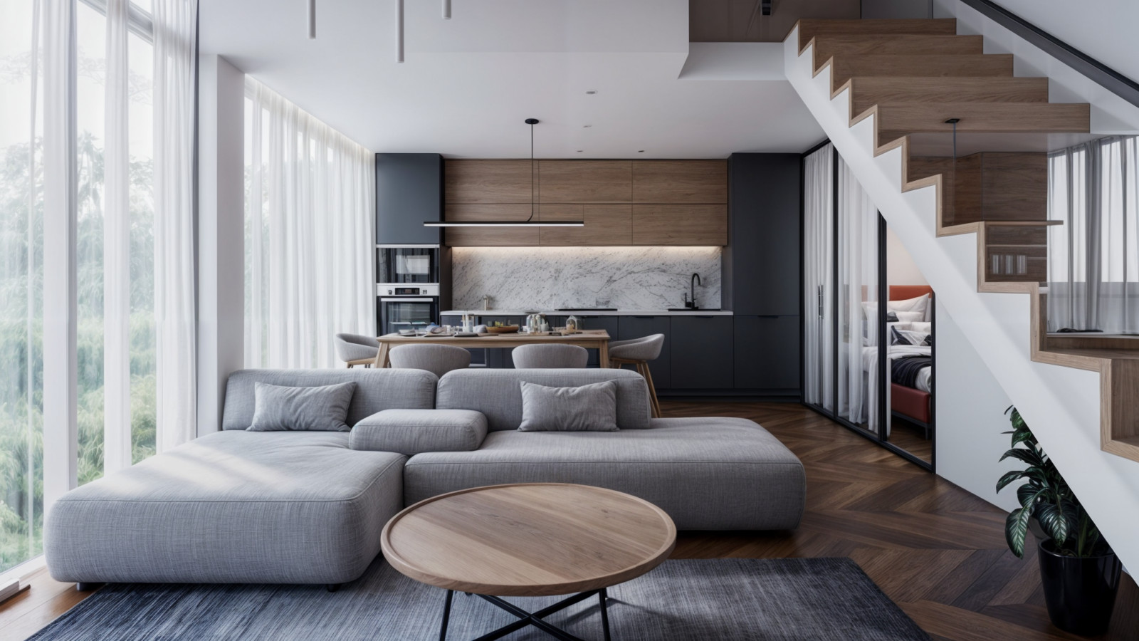 Обложка проекта: Проект 2-х уровневых апартаментов