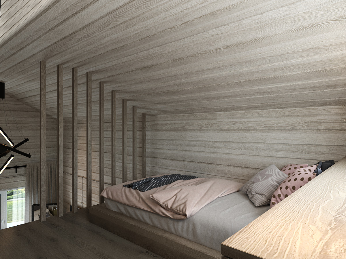 Обложка проекта: Небольшой загородный дом с мансардным этажом