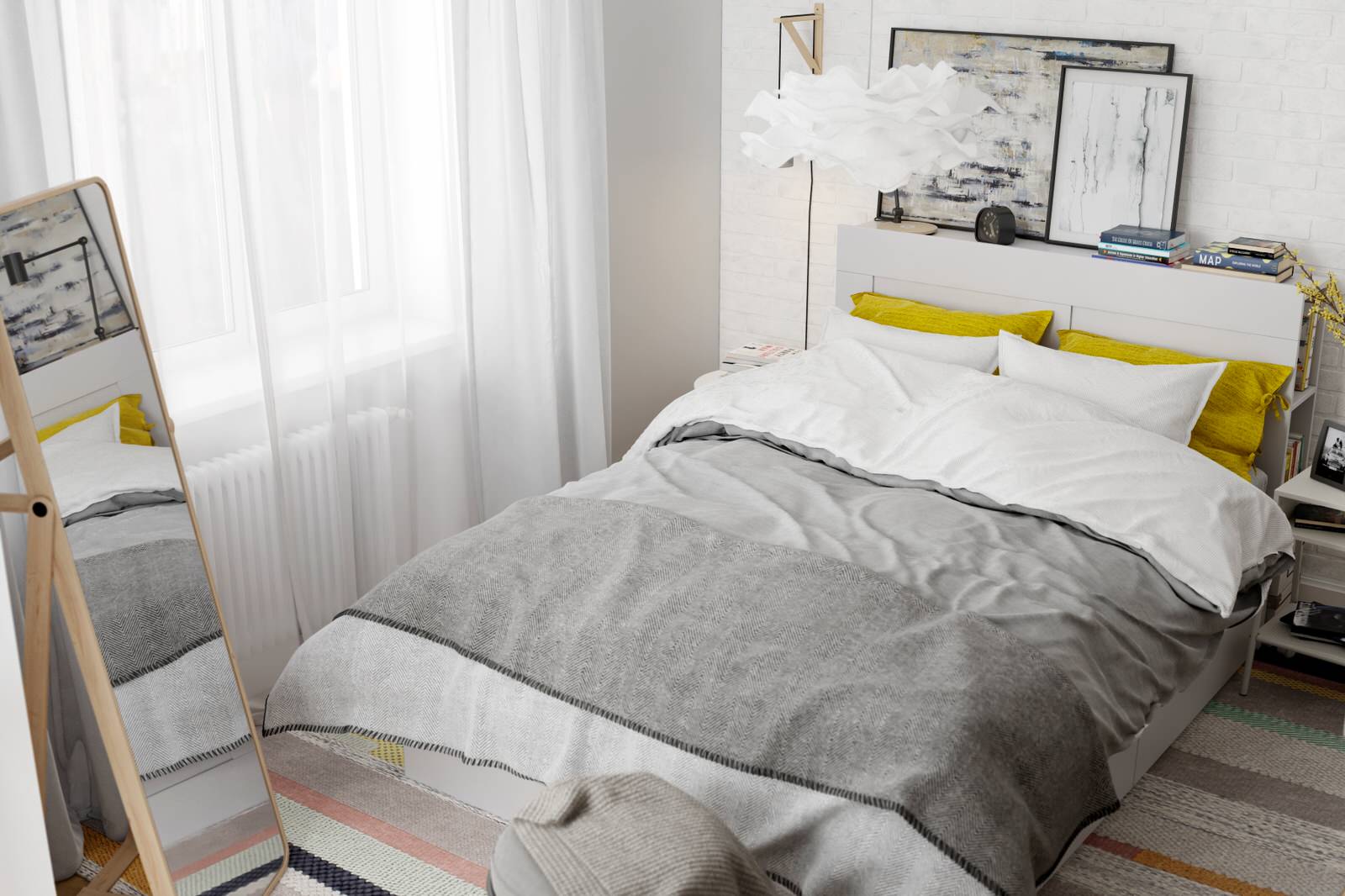 Яркий скандинавский интерьер квартиры в ЖК "Солнечный", Тула