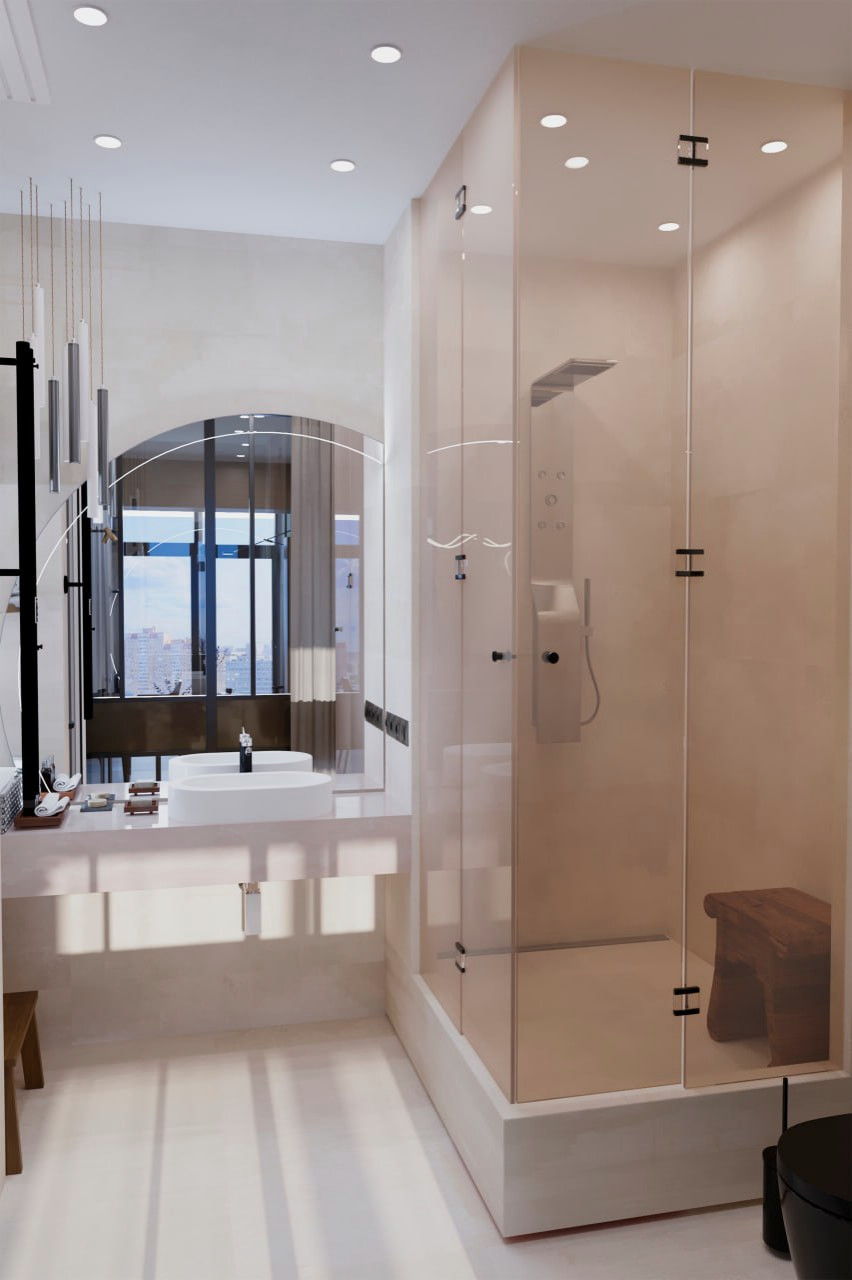 Стекло и свободное пространство.