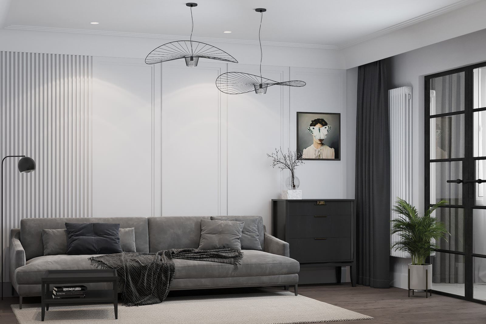 Квартира в стиле неоклассика, Мкр. «Бутово Парк», 68 кв.м.