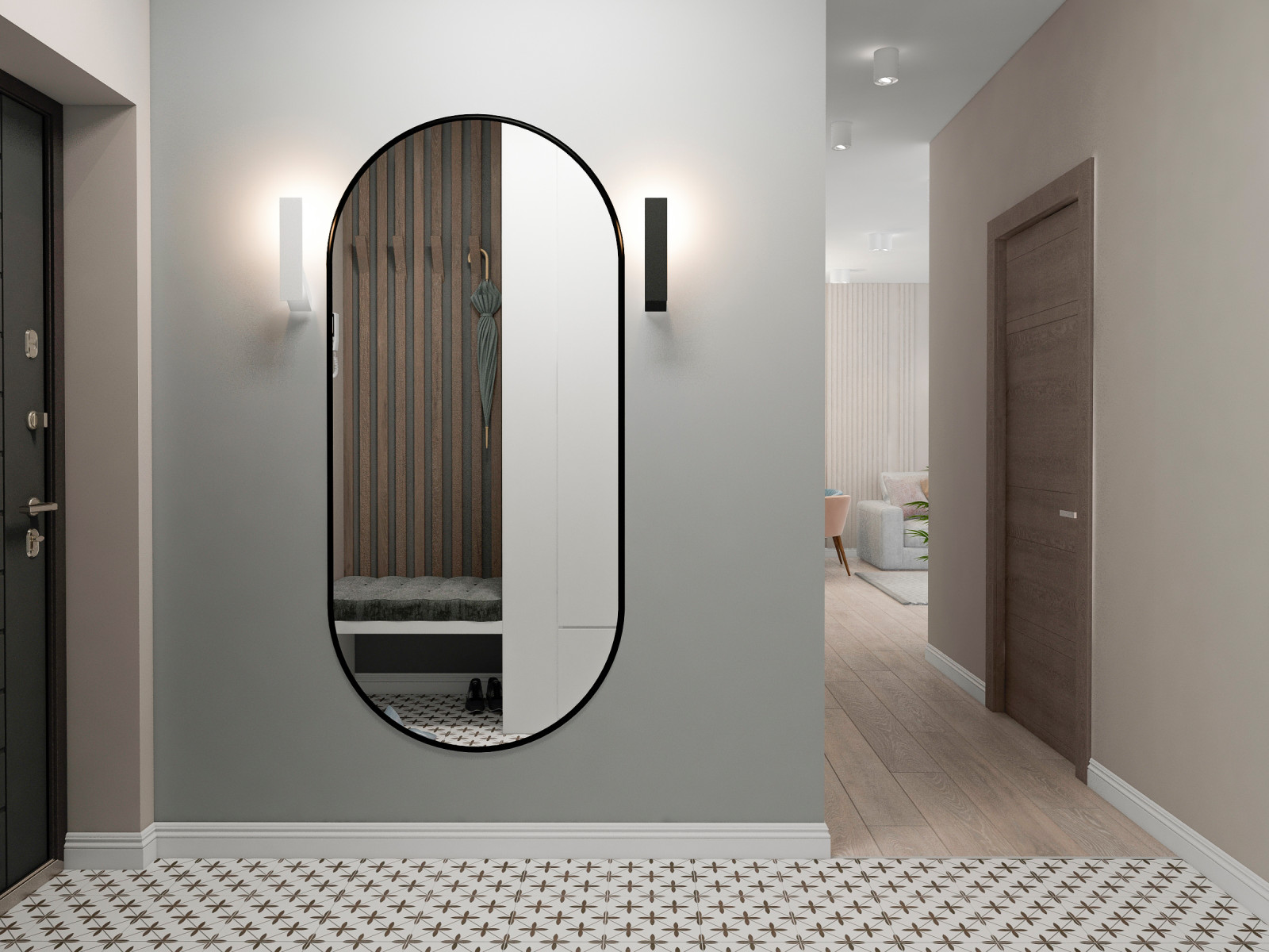 Визуализации квартиры для молодой пары(евродвушка)