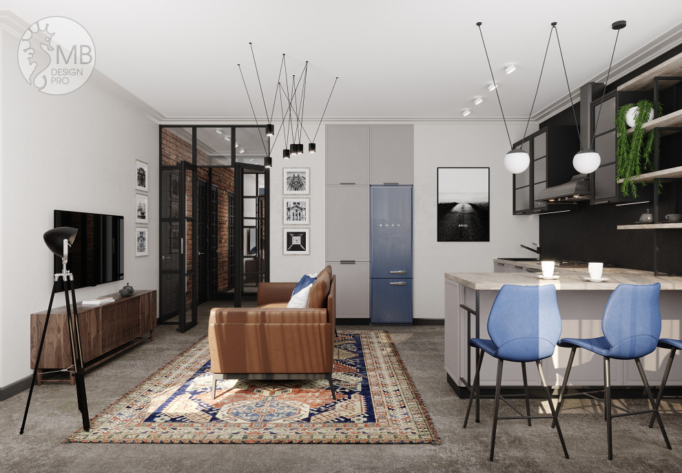 Деликатный Лофт для небольшой гостиной