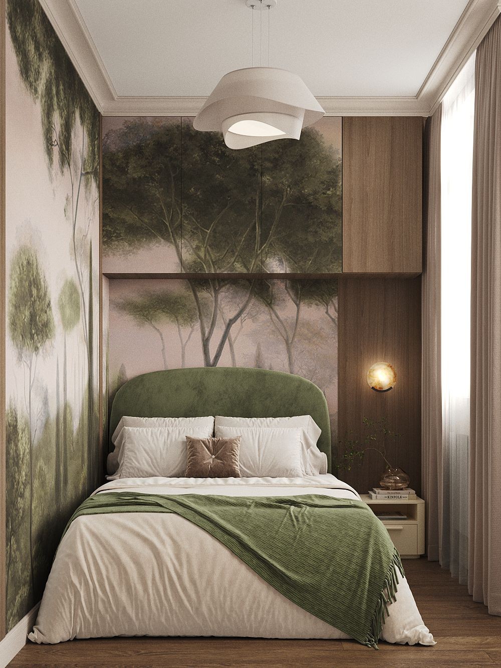 Стиль лесной тишины и мягких контрастов в загородном коттедже